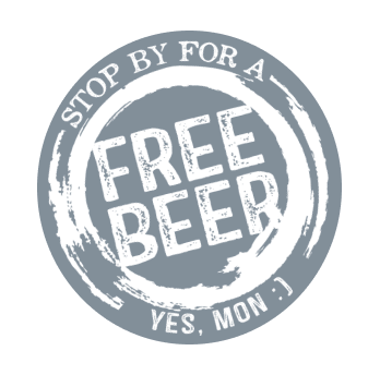 stop by for a free beer